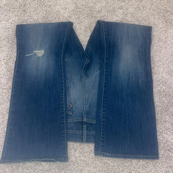 Levi's Demi Curve Bootcut Jeans Dark Wash Distressed - Picture 4 of 8